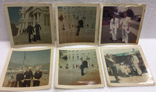 6 Vintage Navy Sailors 3 1/2" Color Photos 1960's Lot Military Photographs
