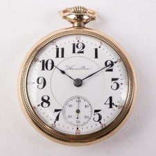 1917 Hamilton 940 Railroad Grade Pocket Watch 21 Jewel 18s Gold Filled