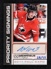 2011 Upper Deck Fall Expo Priority Signings 28/75 Adam Henrique #PS-AH Auto 0c3