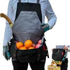 Waterproof Gardening Apron with Pockets, Adjustable Straps, Heavy Duty 600D