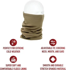 Grid Fleece Neck Gaiter Gen III Level 2 - Lightweight, Thermal Insulation