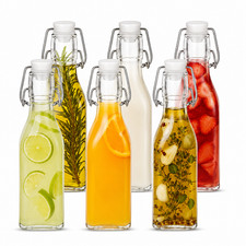 Preserve Glass Bottles With Lids Airtight Jar Clip Top Bottle 250ml - Set of 6