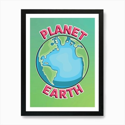 Planet Erde Klimawandel Kunst Pri gerahmtes Wandbild Poster Leinwanddruck Bild