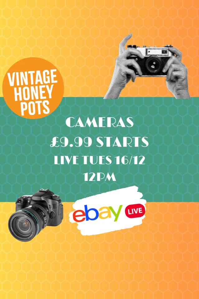 Vintage Cameras Sale £9.99 Starts Tue 16th December at 12pm