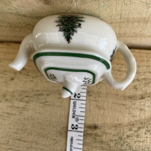 Spode Christmas Tree Mini Tea Set Teapot Cup Saucer Porcelain Holiday Decor - Picture 9 of 9