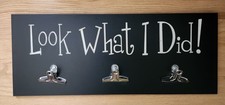 Kids Artwork Display Sign with 3 Metal Clips -  Look What I Did  