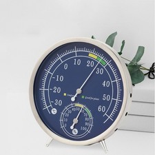 Wall Mount Stainless Steel Thermometer with Hygrometer Function 30C-60C 0-100RH