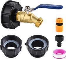275-330 Gallon IBC Tote Tank Adapter,3-Size IBC Tote Hose Adapter, 2.44" Fine, 2