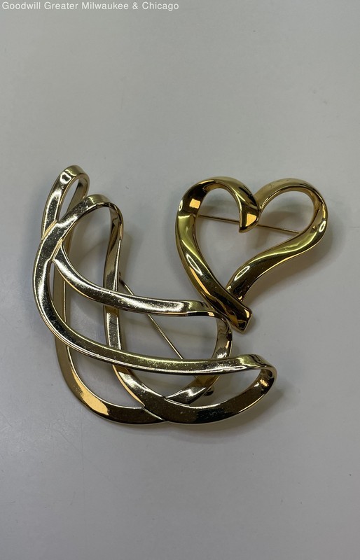 Fashion Gold Tone Variety Brooch Lot 40g