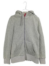 Tchibo Active Sweatjacke Damen Gr. S/36 Grau Kapuze Fleece gefüttert