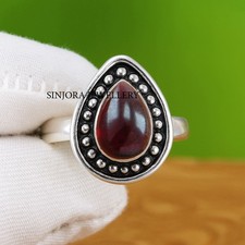 Garnet Gemstone 925 sterling silver handmade Gift Ring US size 5 to 13