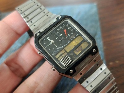 Vintage Citizen 8981-084535 Temp Sensor Alarm Chrono Digi-Ana