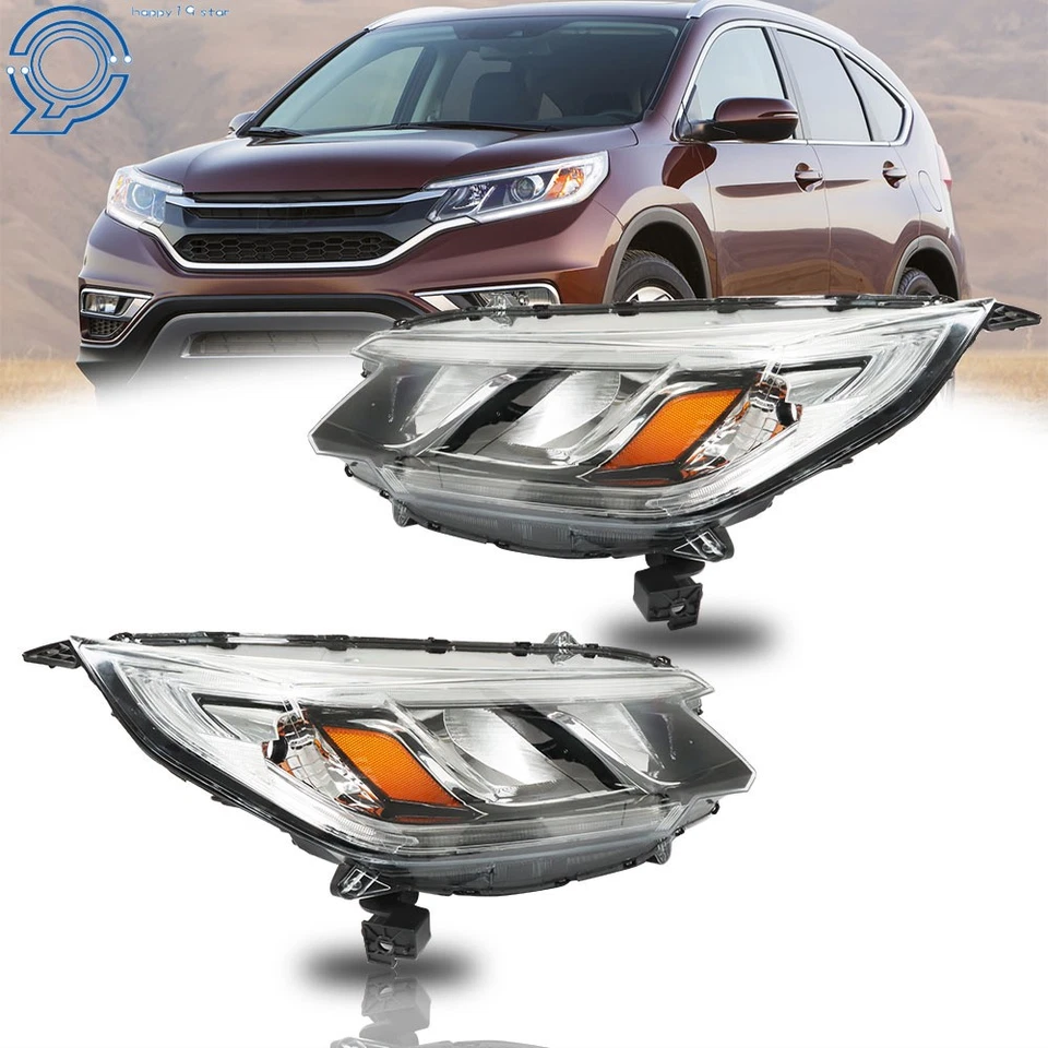 For Honda CR-V 2015 2016 Halogen Projector Headlight Assembly W/DRL 2PCS RH+LH Foto 2 de 4