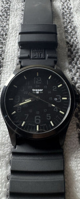 Traser Officer Pro Swiss Made Quartz Black Dial Date 100m/10 ATM Men's Watch