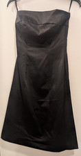 New Meghan Kinney black satin strapless dress small