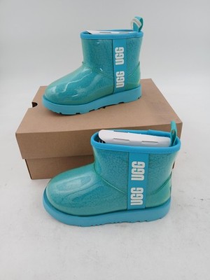 UGG Boots Kids Size 13 Blue Classic Clear Mini II Waterproof Winter Snow