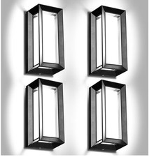 Outdoor LED Wall Porch Light, 1800LM 6000K Modern Sconce Light Fixture 4 Pack