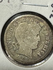 1909-o Barber Dime, Better Date, Nice Color, 99c Shipping Offer