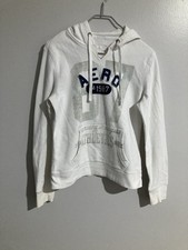 Aeropostale Aero Varsity League Athletic Men s Large White Hoodie Sweatshirt Y2K