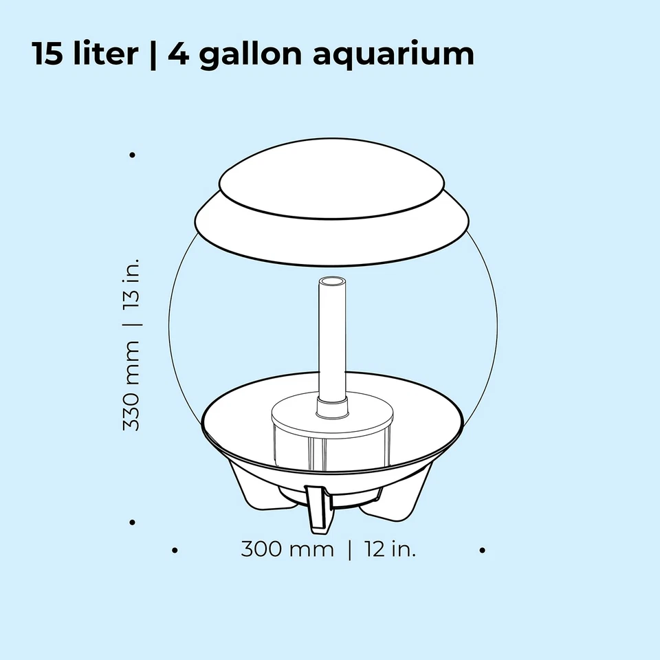 Halo 15 Acrylic 4-Gallon Aquarium with Multi-Color Remote-Controlled LED Ligh... - Image 3 of 4
