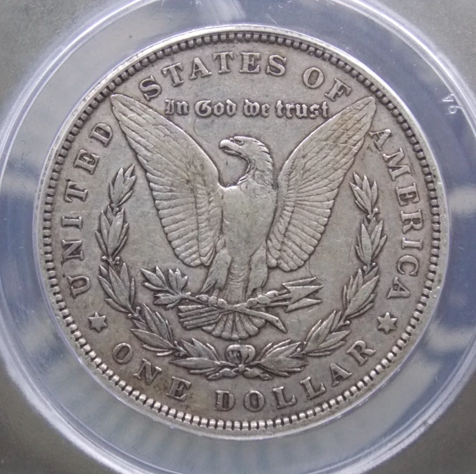 1893 "P" Morgan SILVER Dollar $1 ANACS EF40 XF Details #467 Extra Fine ECC&C Inc - Image 3 of 4