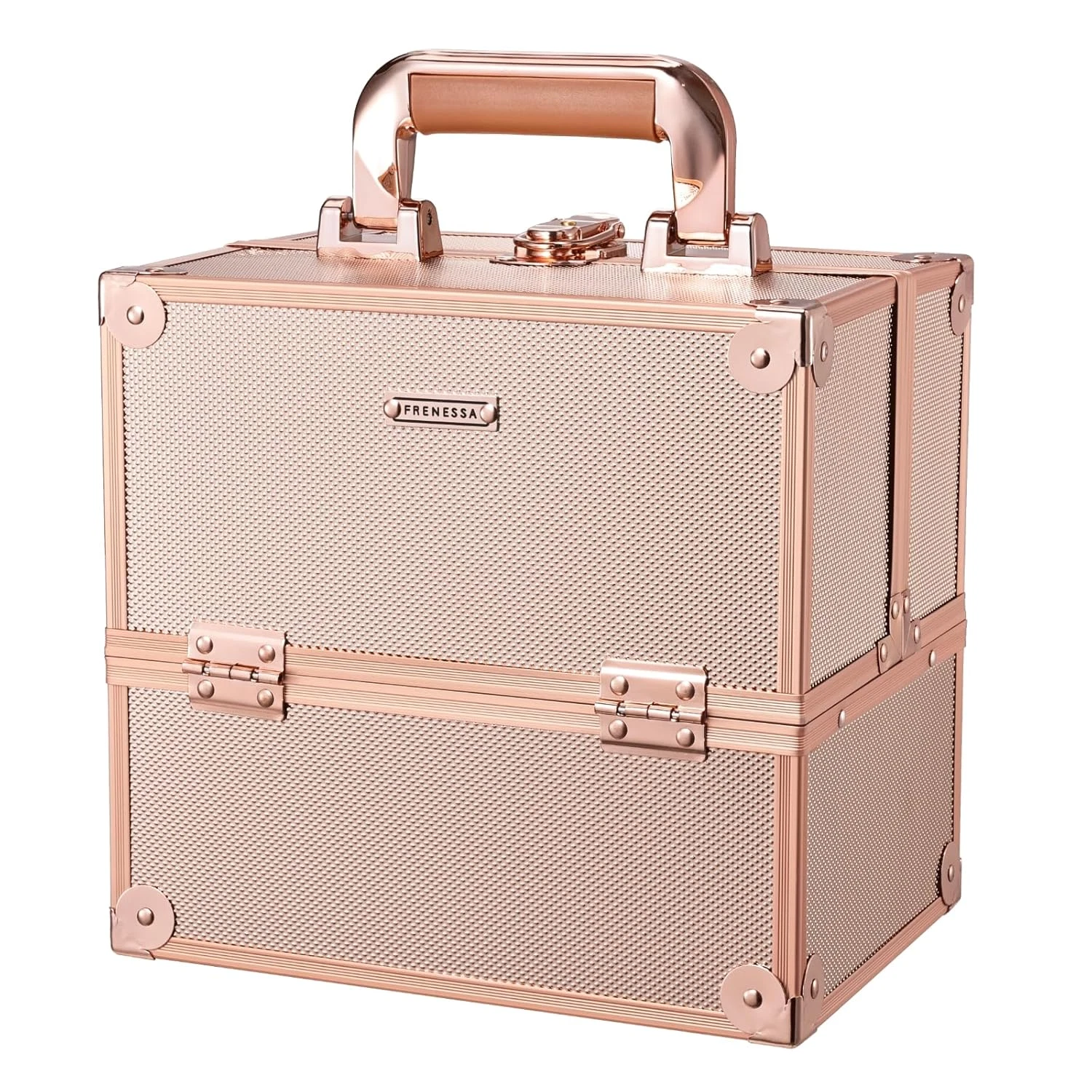 Makeup Train Case - Cosmetic Organizer Case Professional Makeup Storage Box