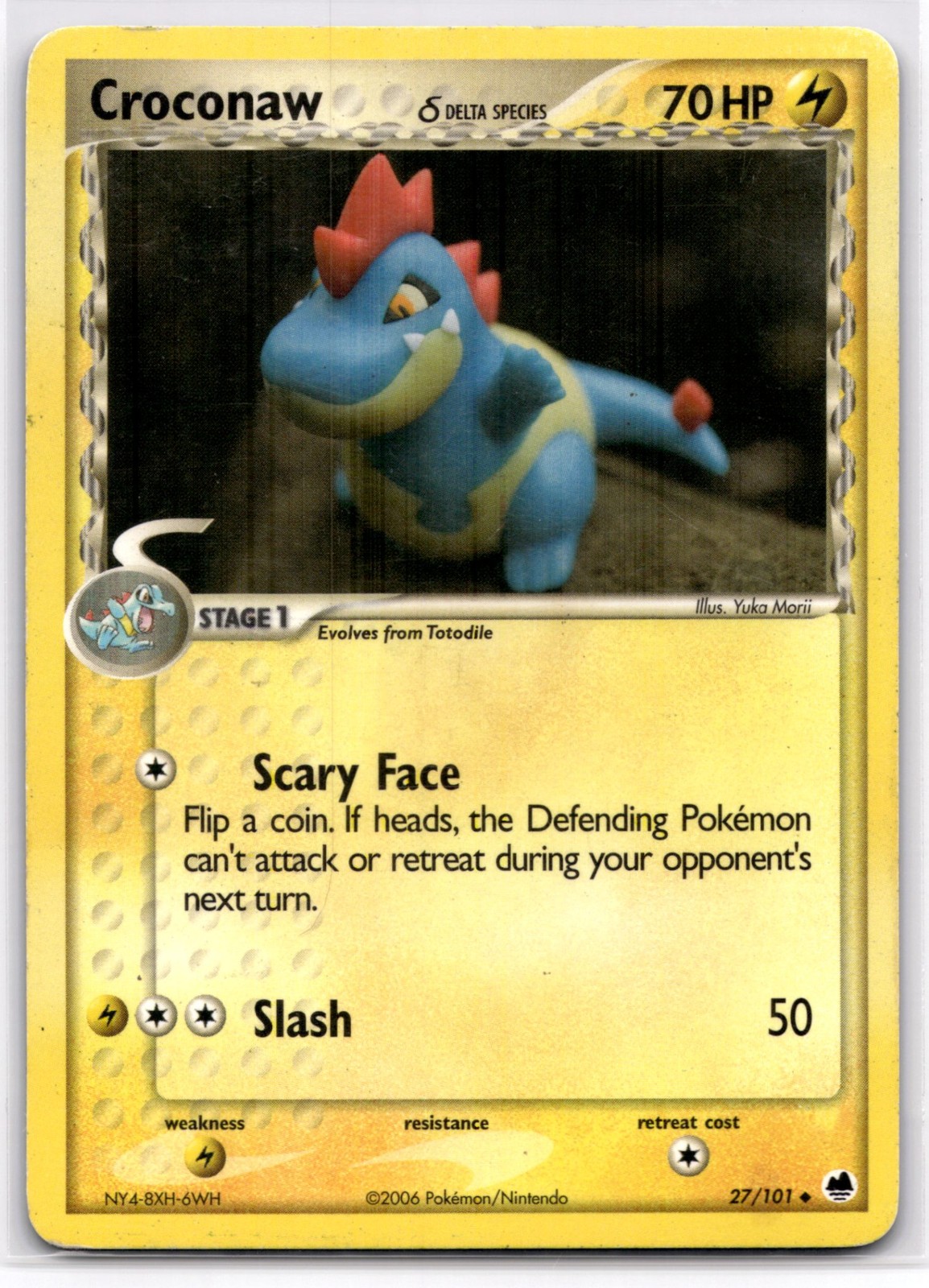 Croconaw (Delta Species) 27/101 - Pokemon EX Dragon Frontiers - HP