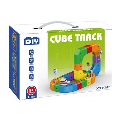 Klickrail – Train électrique 123 Pièces – Pistes 3D Flexibles – Construction STEM – Charge USB – Dès 3 Ans – Cadeau De Noël