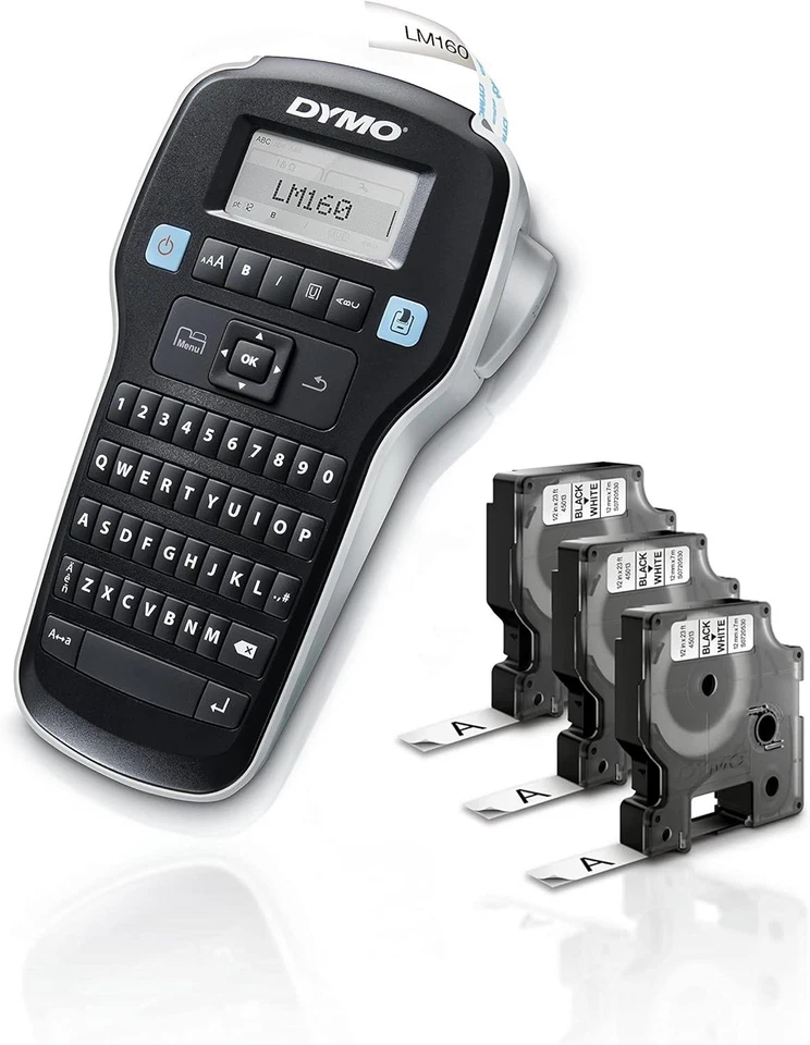 DYMO LabelManager 160 Portable Label Maker Bundle, Machine + 3 Tapes, Silver - Image 2 of 4