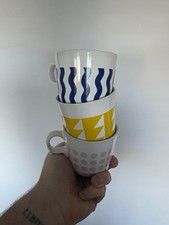 Ikea Framkalla Set 3 Coffee Tea Mugs PS Vintage Retro