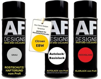 Spraydose Set für Citroen EBW Jaune Hertz C25 Autolack Klarlack Grundierung Spra