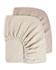 Muslin Crib Sheets 100 Cotton Baby Crib Sheets Fitted for Standard Crib Matt...