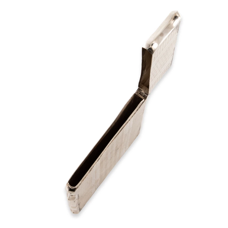 AMERICAN ART DECO COIN SILVER CARD CASE ENGINE TURNED MONOGRAM MOTHER TO ELLA - Image 4 of 4