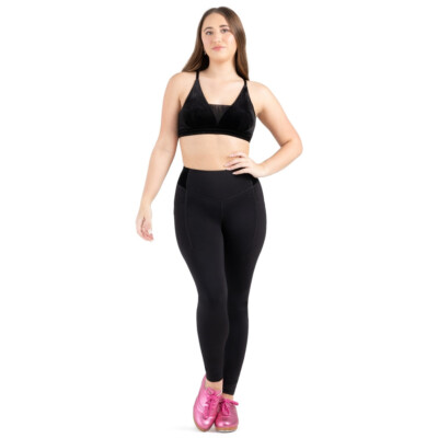 Capezio - Leggings mit Samtdetail - 12238W - Velvet Forest - Oak