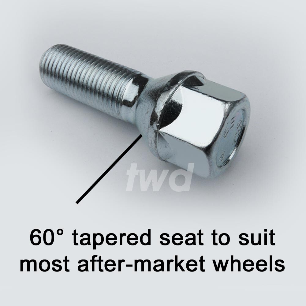 20x ALLOY WHEEL BOLTS M14x1.5 27MM LONG TAPER SEAT BBS/OZ