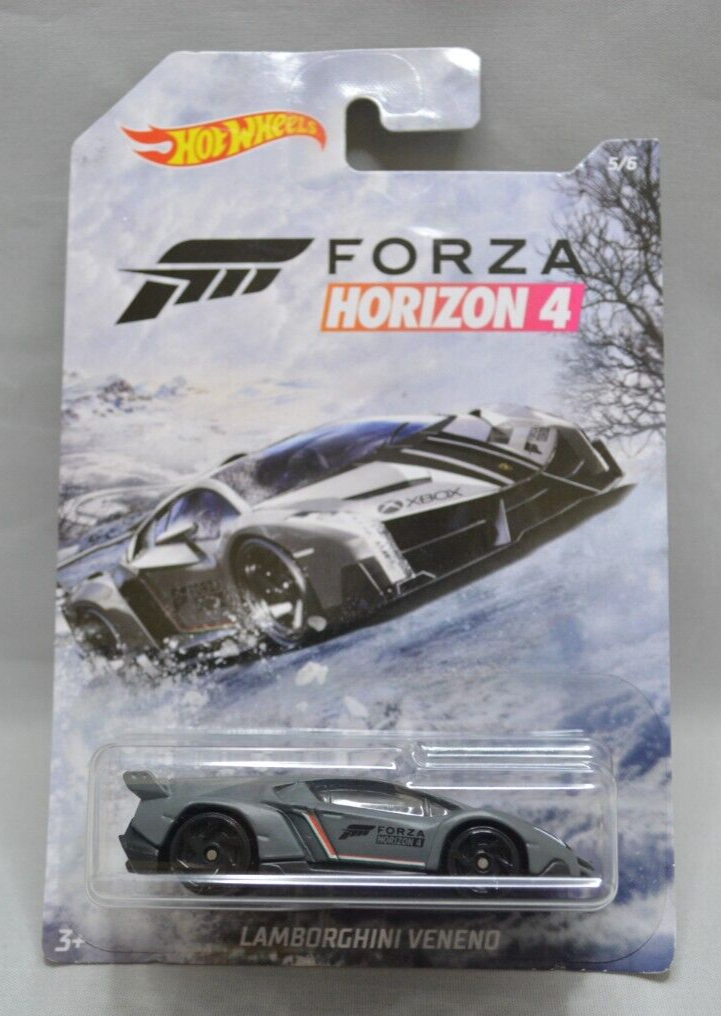 Hot Wheels Forza Horizon 4 Lamborghini Veneno Dark Gray 5/6 Mattel