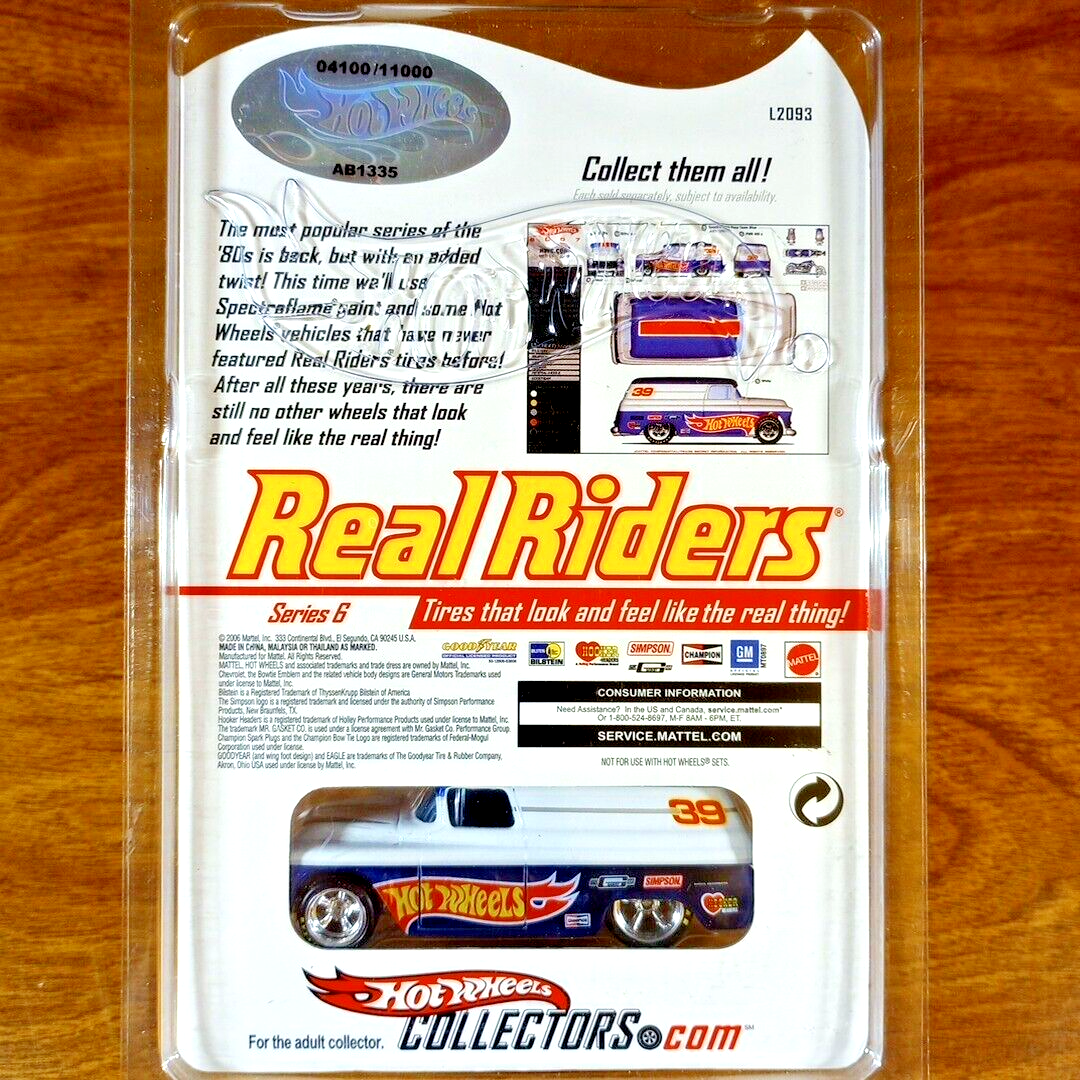 ★入手困難)'55 Chevy Panel Real Riders RLC限定 Hot Wheels RLC Real Riders '55 Chevy Panel 4100/11000 Blue