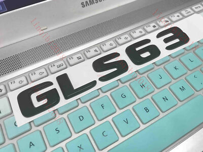 Flat 2018 Gloss Black Letters Trunk Embl Badge Sticker for Mercedes Benz GLS63