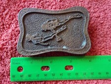 Vintage Belt Buckle Brass Scuba Divers underwater ocean diver