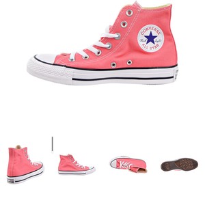coral high top converse