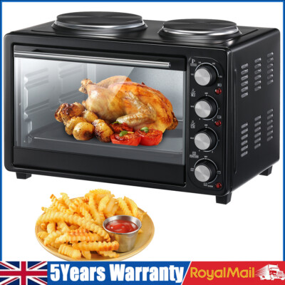 36L Mini Oven Grill Tabletop Counter Top Multi Fuction Cooker with Hobb ...