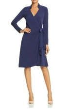 Leota "Gabrielle" Navy Wrap Dress Size 3L