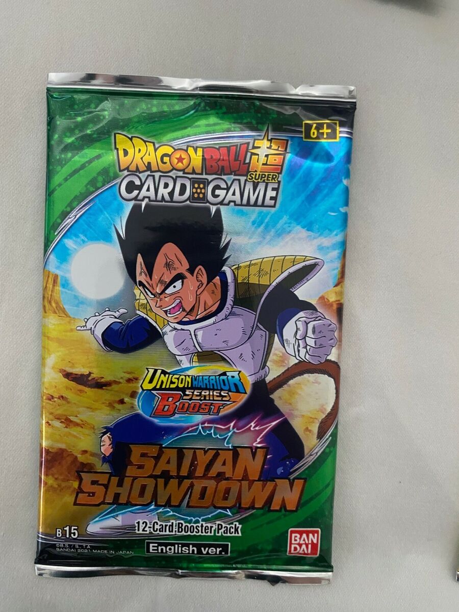 DRAGON BALL SUPER TCG: UNISON WARRIOR SERIES 6 - SAIYAN SHOWDOWN B15 -  BOOSTER PACK 