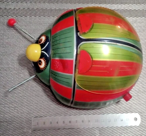 Vintage Line Mar Toys Magic Beetle Battery Operated Tin Marx Toy J-1742 Tested