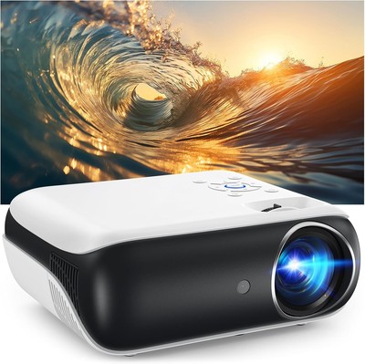 Full HD Mini Projector with Speaker for Home Bedroom
