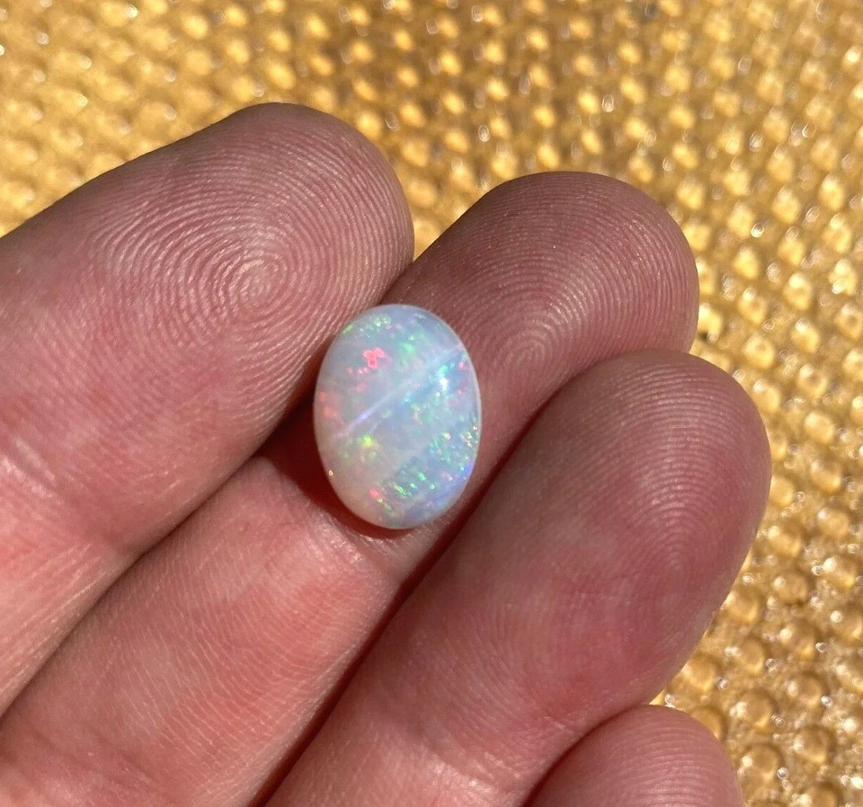 Cabujón de ópalo brasileño - Bandas de color diagonales - 3 cts Foto 4 de 4