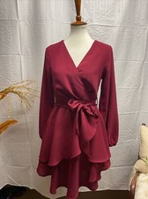 Cosonsen Woman’s Dress Deep V Neck Mini Swing Skater Dress