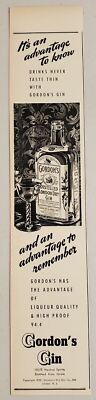 1940 Print Ad Gordon's Distilled London Dry Gin 94.4 High Proof