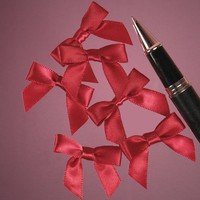 Mini Red Satin Bows - 1 3/8 X 1 - 50 Pack on sale Mini Red Satin Bows - 1 3/8 X 1 - 50 Pack on sale
