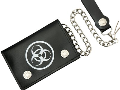 BIO-HAZARD Leather Bikers Chain RIP  Halloween Gothic Vampire Dead Goth